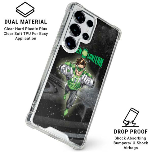DC Comics Green Lantern Flying Action Pose Galaxy S25 Ultra Clear Case